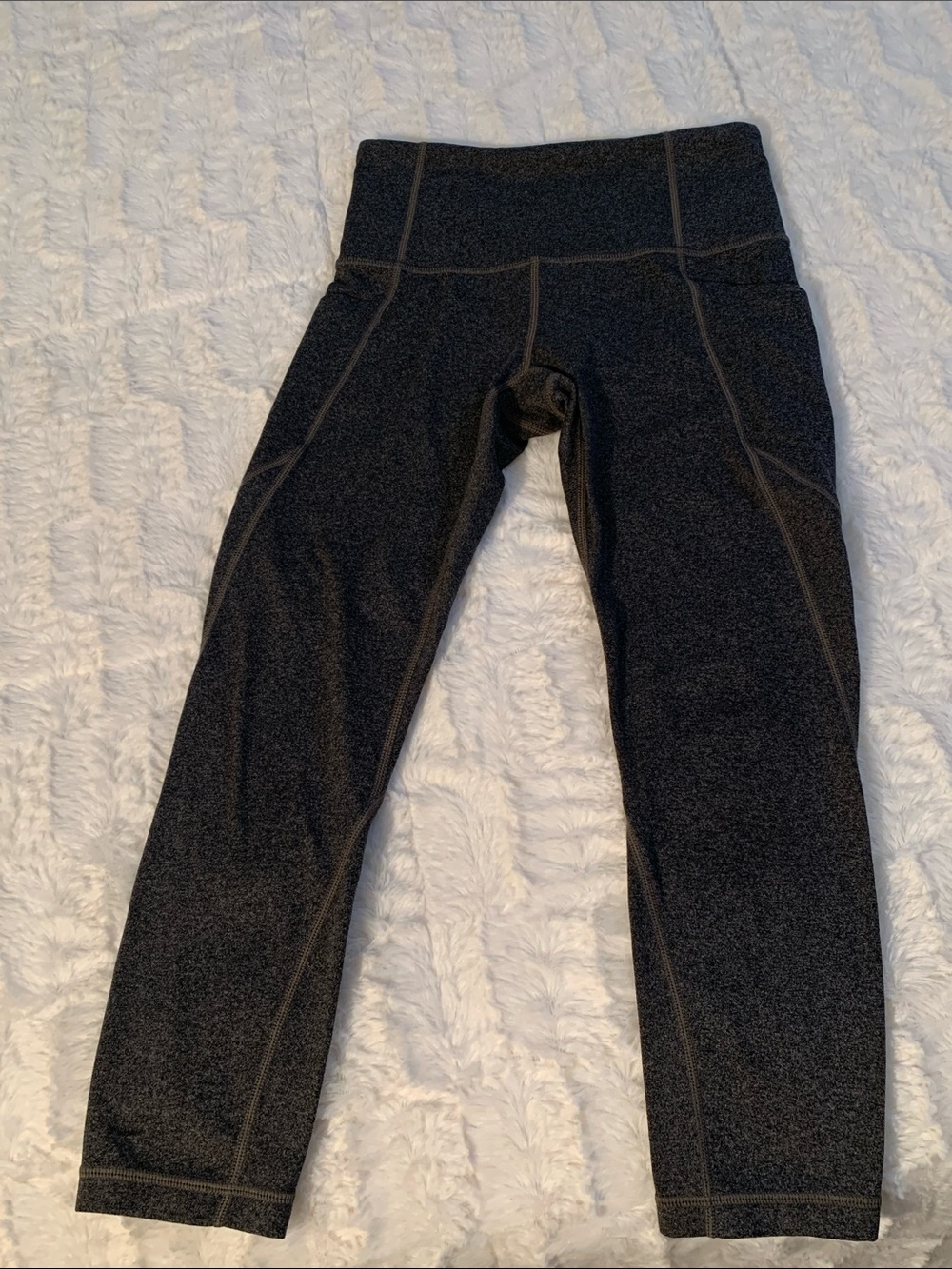 Athleta Heather Grey High-Waist Capri Leggings